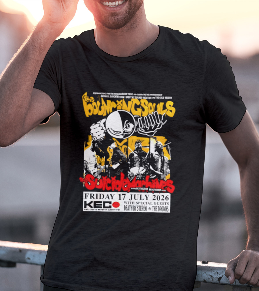 Bouncing Souls The Suicide Machines Live At Kelowna Event Centre July 2026 T-Shirt