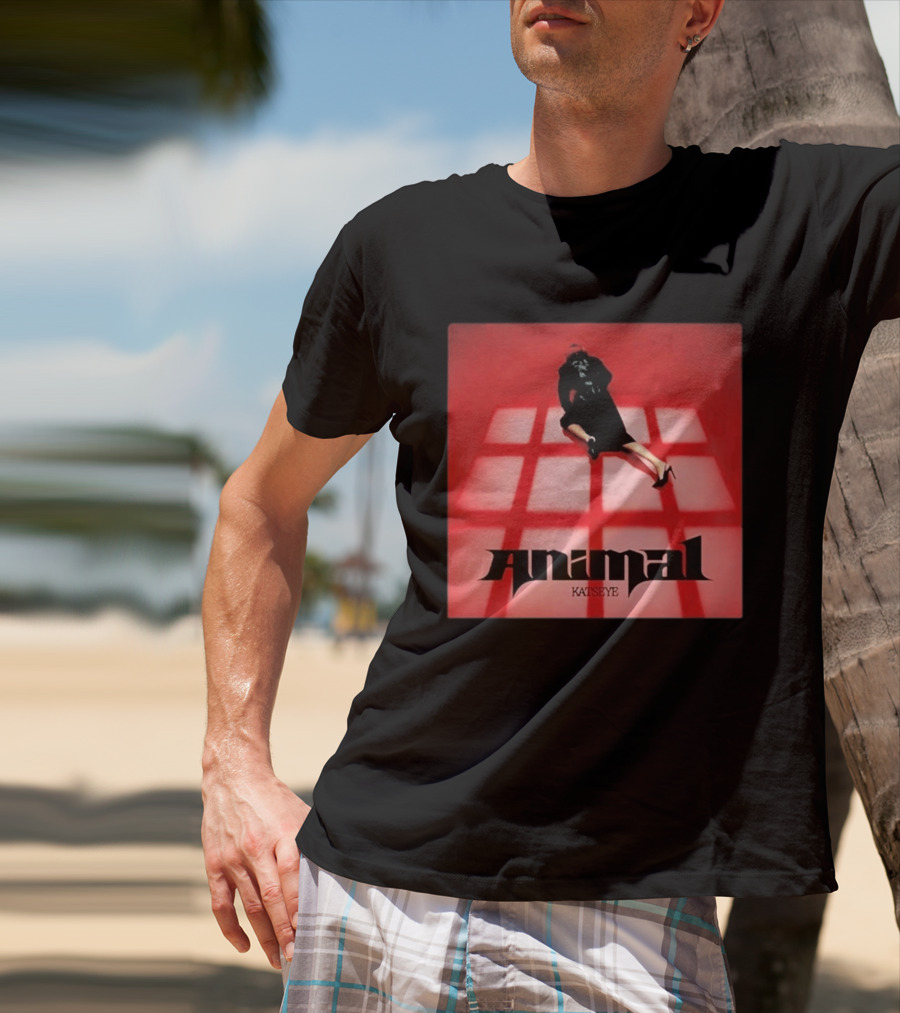 Katseye Animal Red Grid Aesthetic T-Shirt