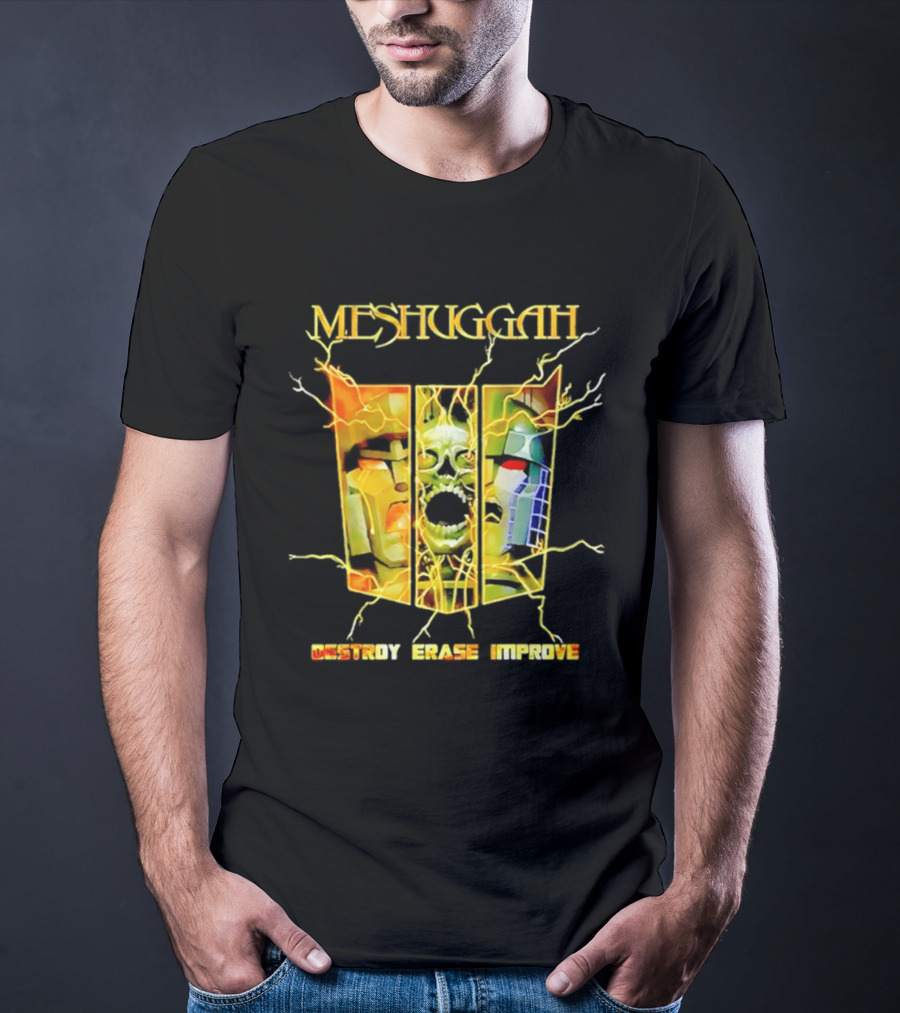 Meshuggah Destroy Erase Improve Skull T-Shirt