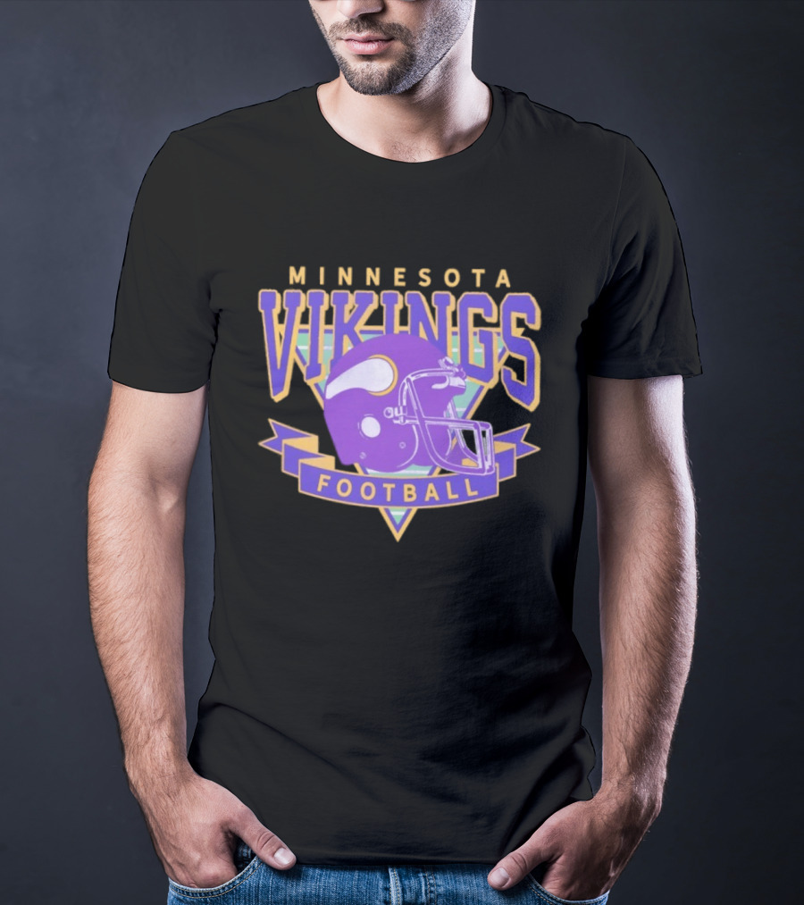 Minnesota Vikings Helmet Football T-Shirt