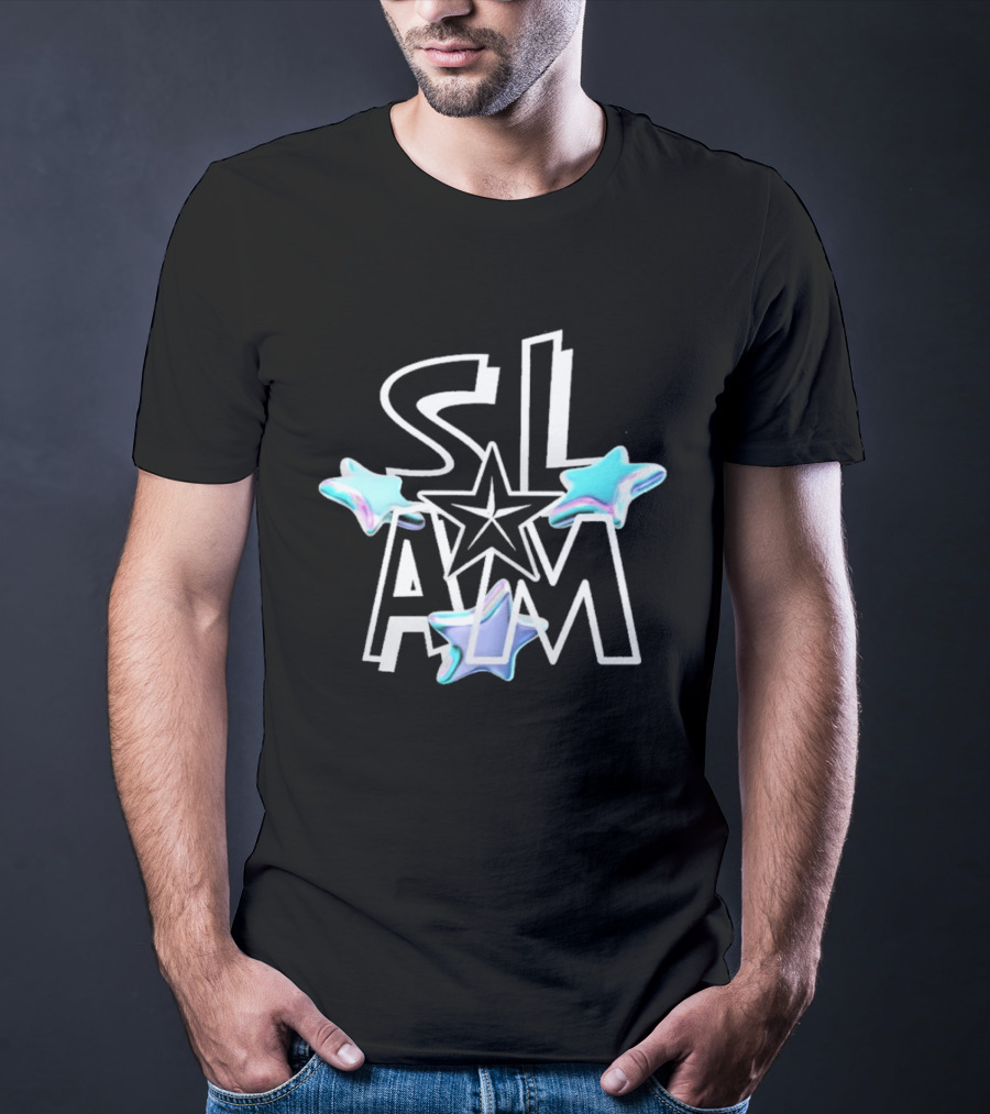 Slam Stars Holographic Blue Floating Trio T-Shirt