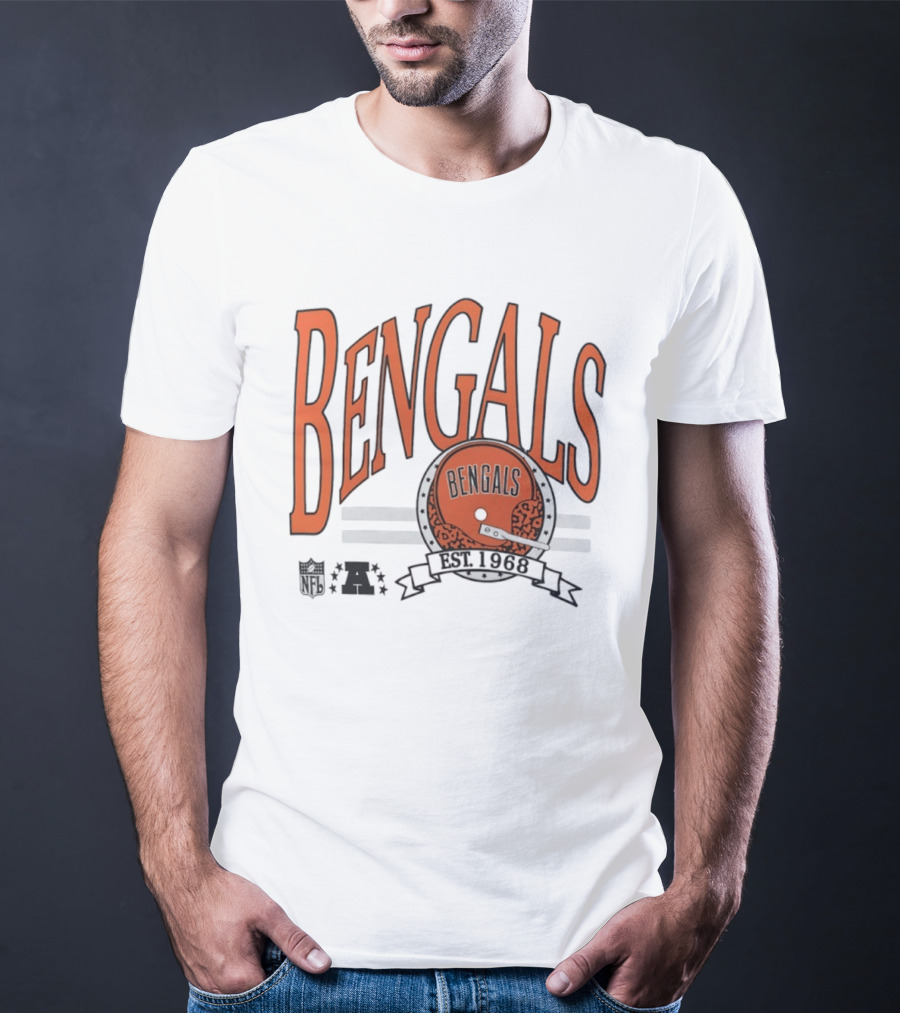 Bengals Est 1968 Helmet Vintage Football Cincinnati T-Shirt