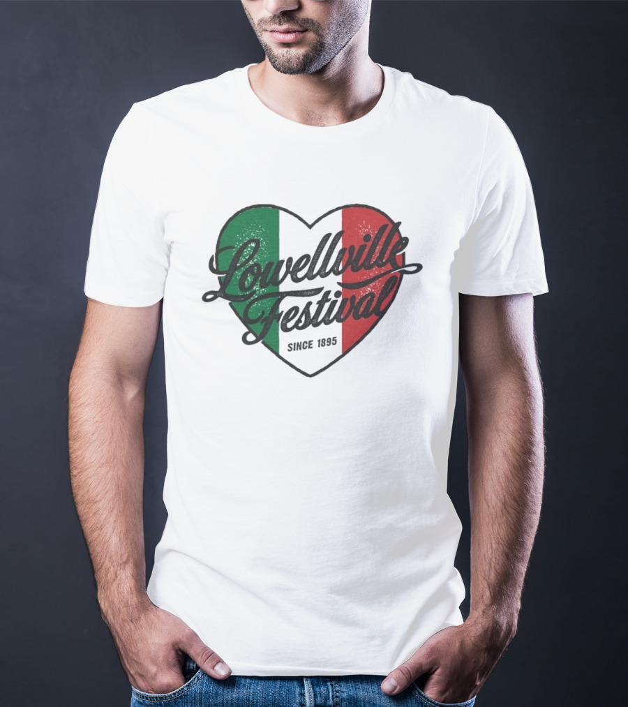 Lowellville Festival Heart Italian Colors Since 1895 T-Shirt