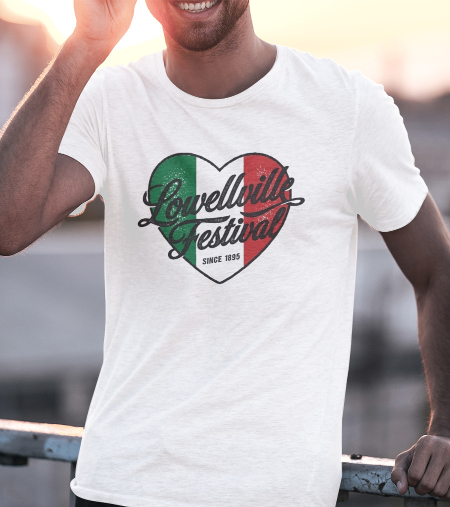 Lowellville Festival Heart Italian Colors Since 1895 T-Shirt