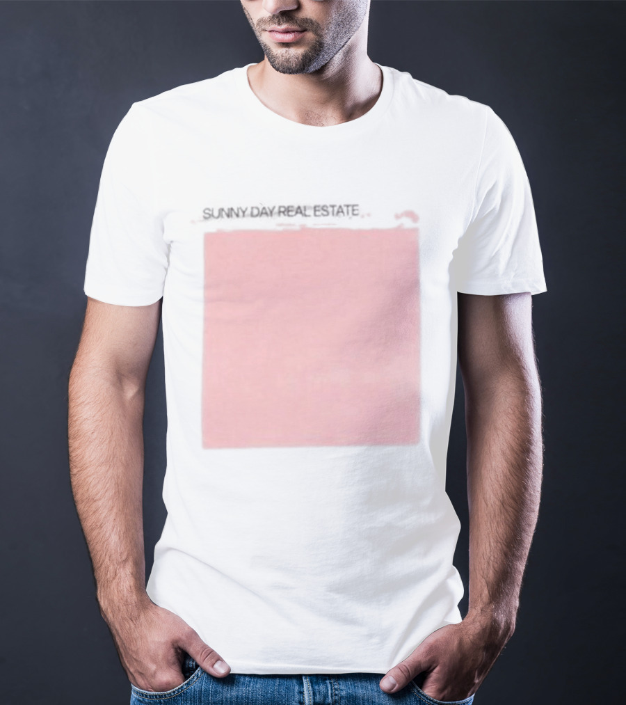 Sunny Day Real Estate LP2 Pink Album Art And Gray Watermark T-Shirt