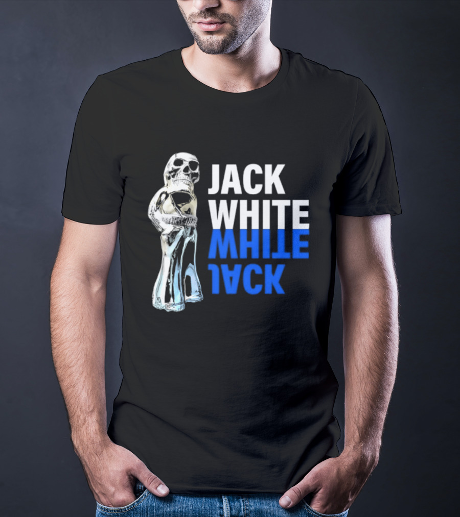 Jack White Rock Musician Skull Reflection T-Shirt