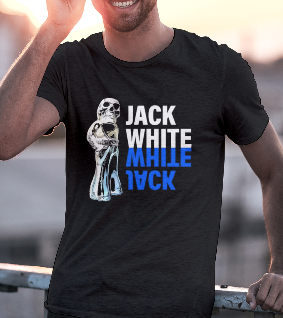 Jack White Rock Musician Skull Reflection T-Shirt
