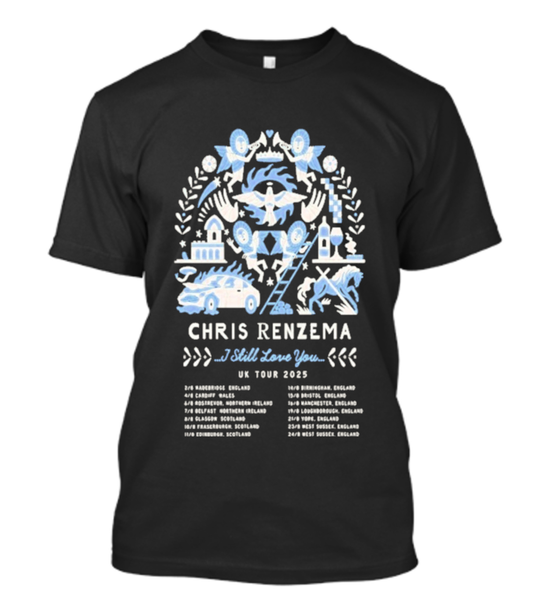 Chris Renzema I Still Love You UK Tour 2025 Concert Dates And Venues T-Shirt