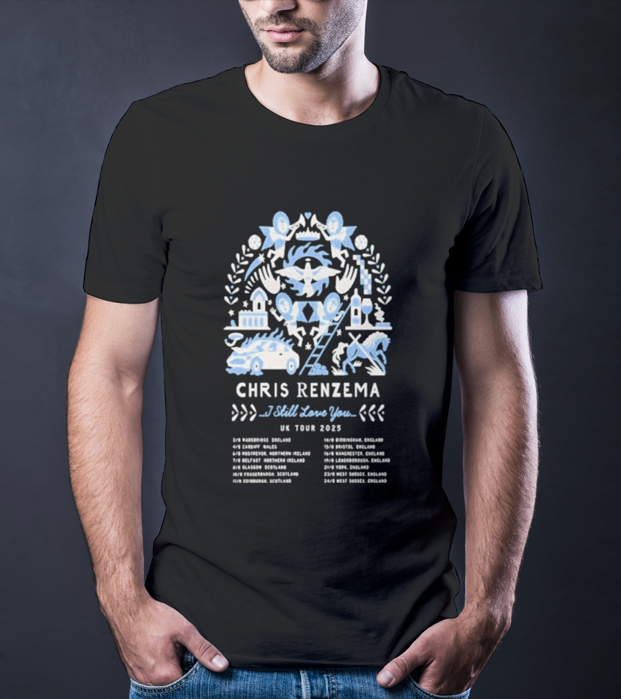 Chris Renzema I Still Love You UK Tour 2025 Concert Dates And Venues T-Shirt