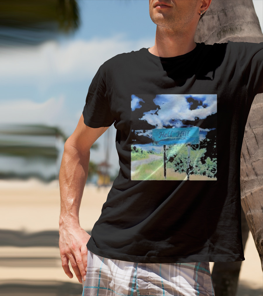 Elita Harkov Hell Hill Scenic Road Sign T-Shirt