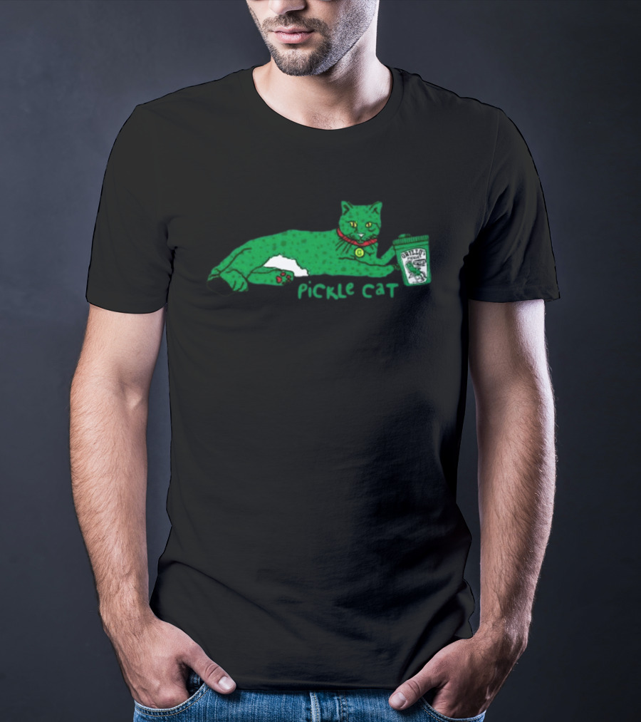 Grillos Pickle Cat With Grillos Pickles Jar T-Shirt