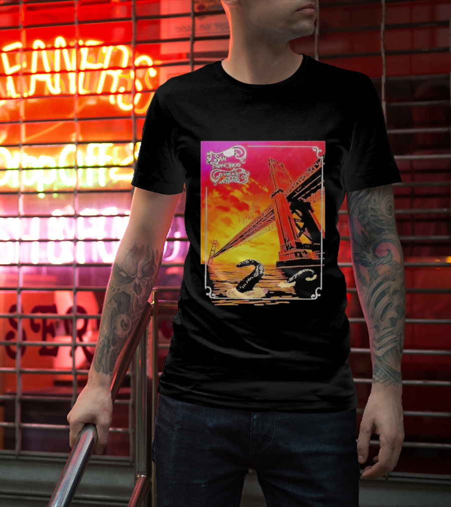 Phish The Spring Tour 2025 Bill Graham Civic Auditorium San Francisco April 22nd 23rdBridge T-Shirt
