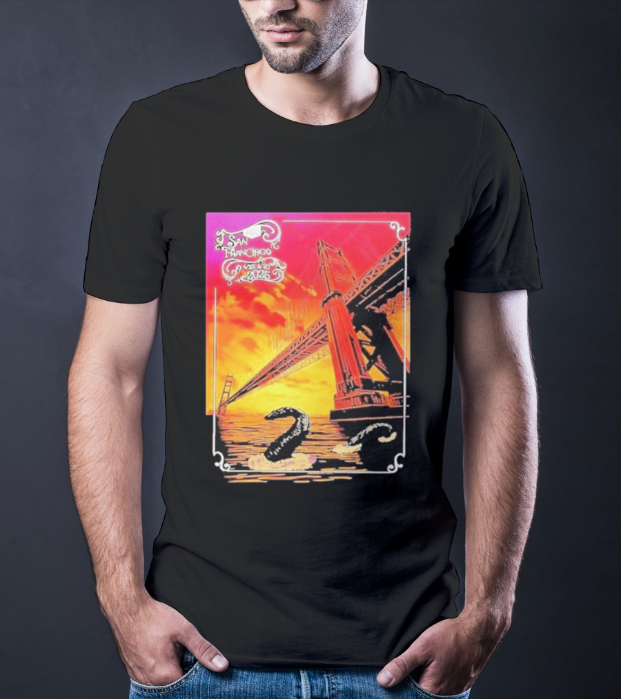 Phish The Spring Tour 2025 Bill Graham Civic Auditorium San Francisco April 22nd 23rdBridge T-Shirt