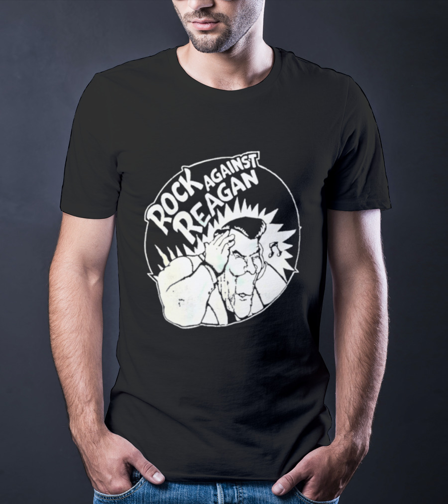 Rock Against Reagan Punk Protest 80s Political Movement T-Shirt