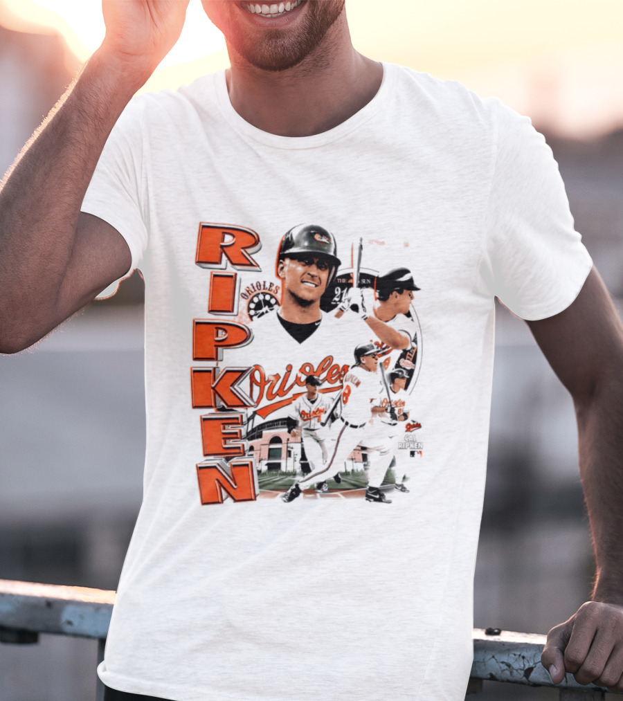 Ripken Baltimore Orioles MLB 2026 Collage Baseball Themed Fan Wear T-Shirt