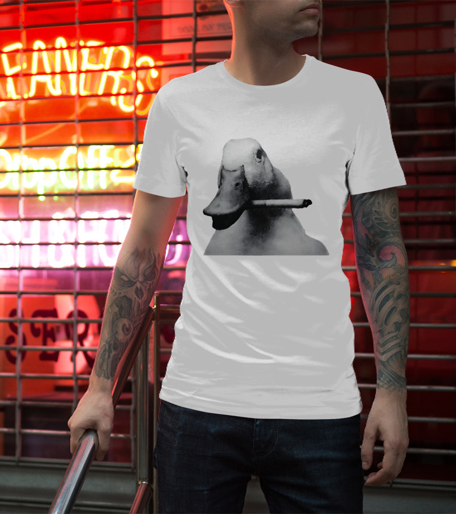 Duck With Cigarette Meme Smoking Duck Meme T-Shirt