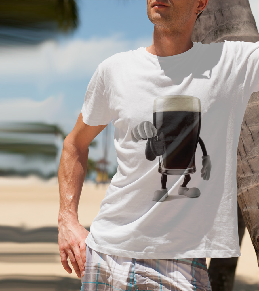 Guinness Beer Pint Holding Car Keys T-Shirt