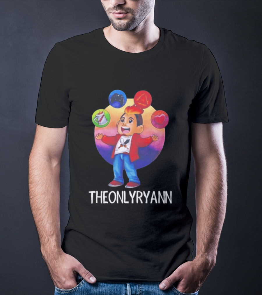THEONLYRYANN Colorful Iconic YouTuber Gaming T-Shirt