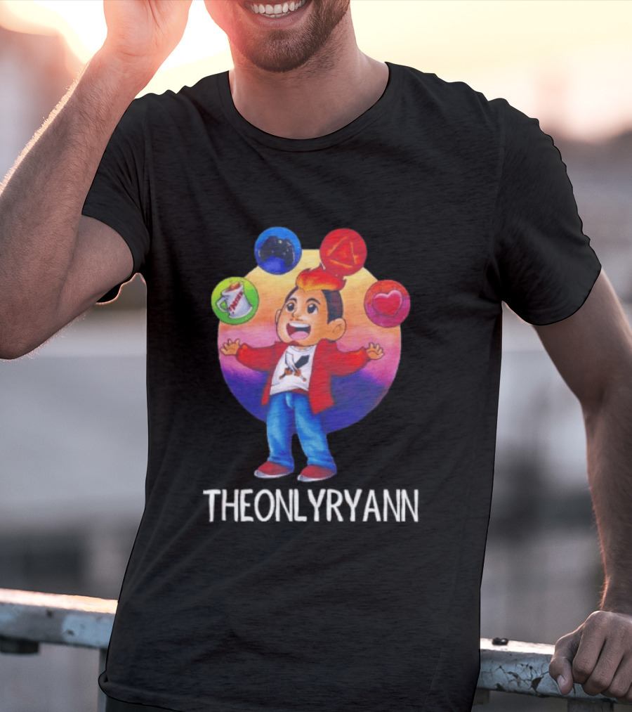 THEONLYRYANN Colorful Iconic YouTuber Gaming T-Shirt