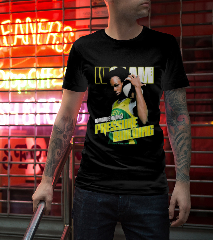 WSLAM Dominique Malonga Pressure Building Seattle Storm T-Shirt