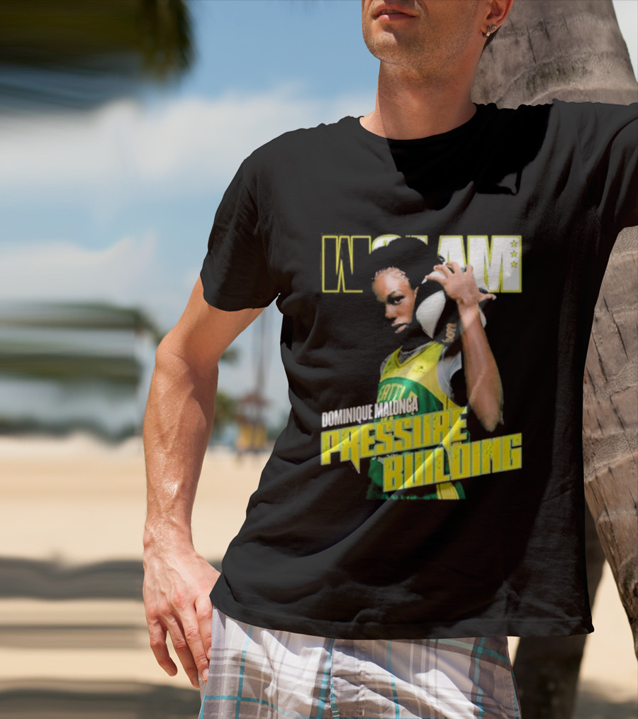 WSLAM Dominique Malonga Pressure Building Seattle Storm T-Shirt
