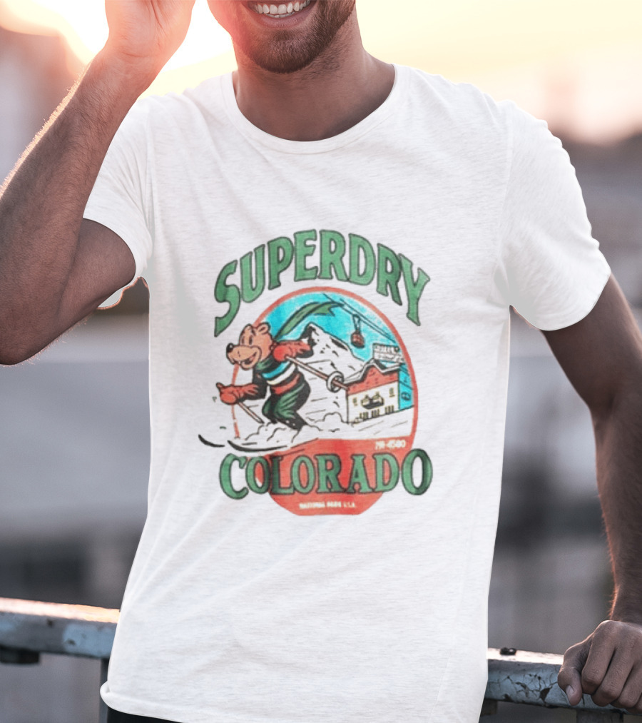 Superdry Colorado Skiing Bear National Park USA T-Shirt