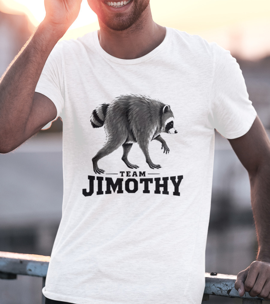 Team Jimothy Raccoon Walking T-Shirt