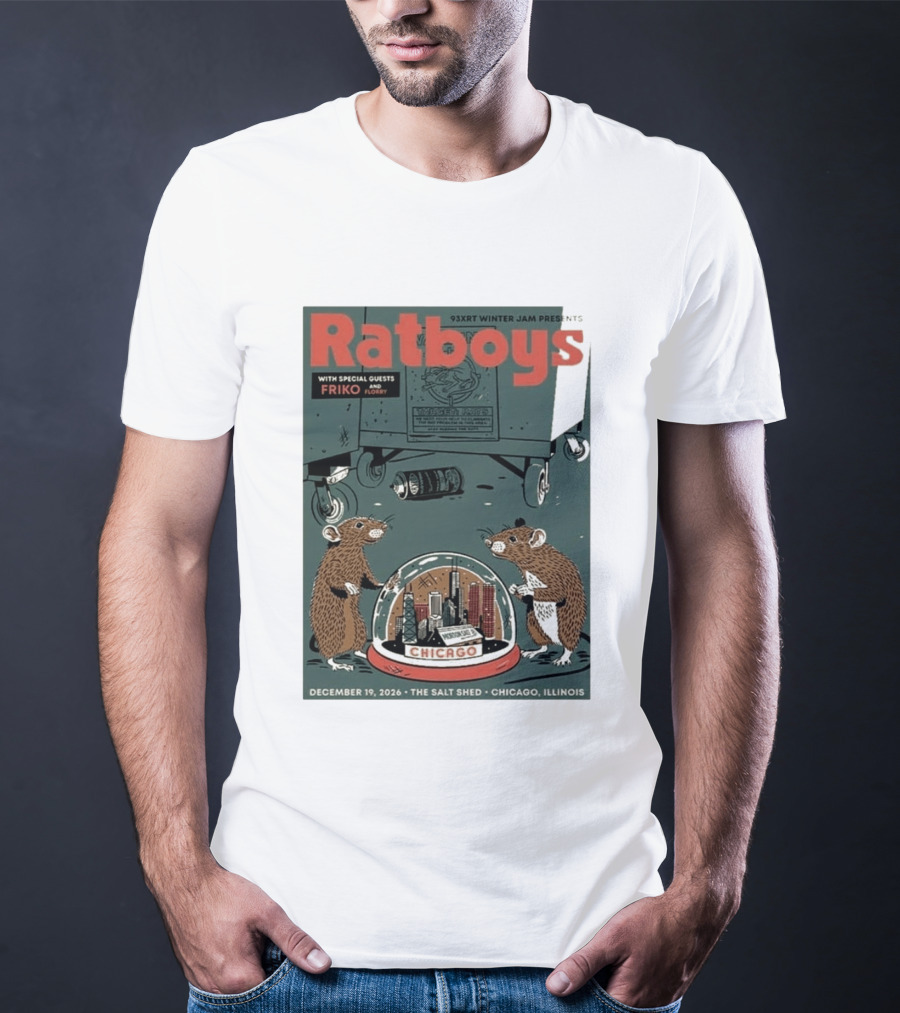 93XRT Winter Jam Ratboys Concert With Friko And Floory At The Salt Shed Chicago December 19 2026 T-Shirt