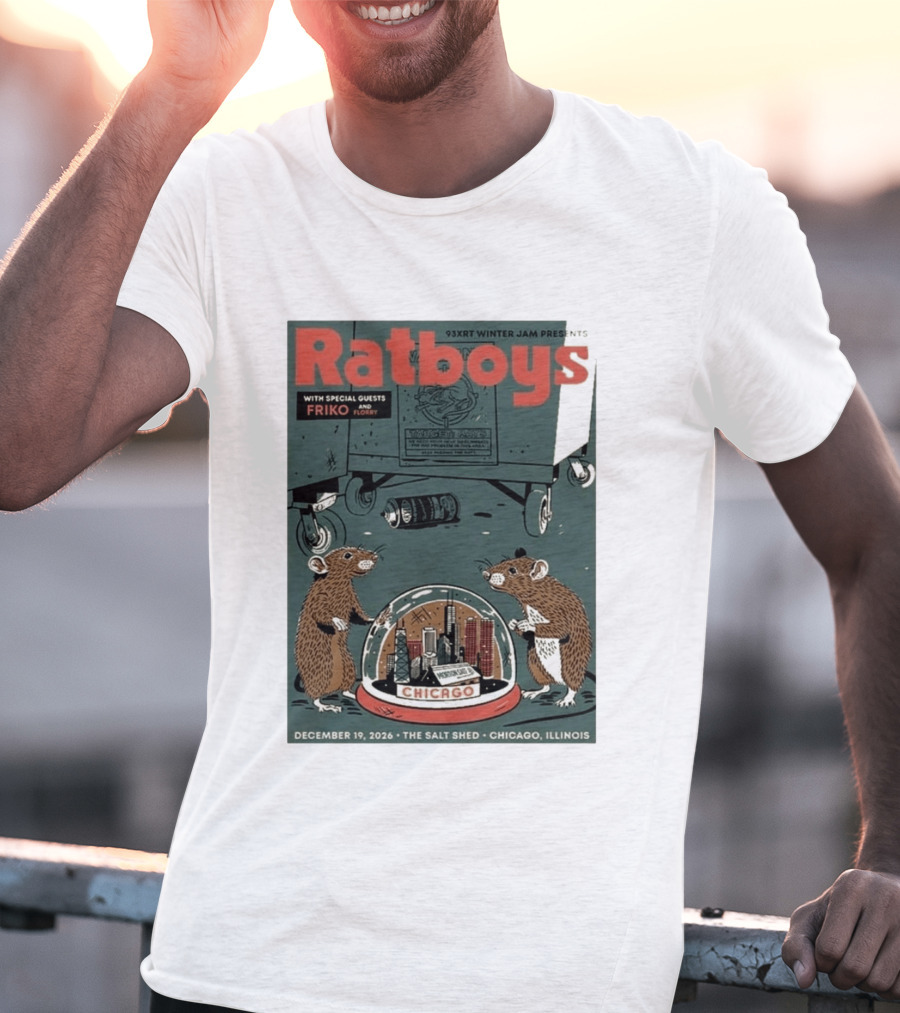 93XRT Winter Jam Ratboys Concert With Friko And Floory At The Salt Shed Chicago December 19 2026 T-Shirt