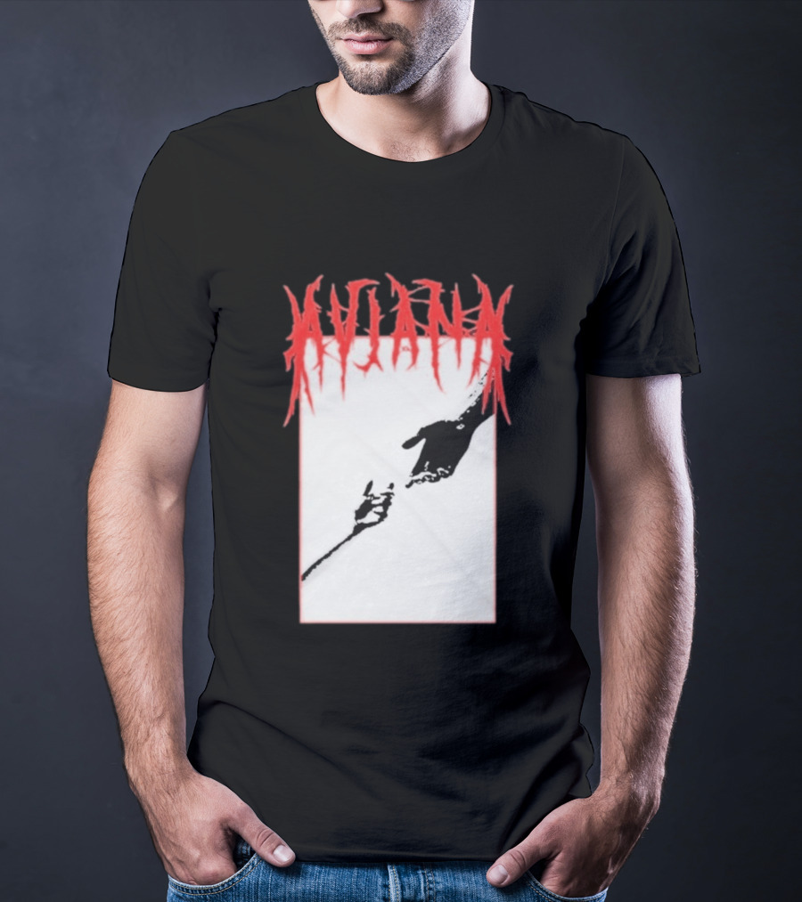 Aviana Death Corporation Hands Graphic Black And Red T-Shirt
