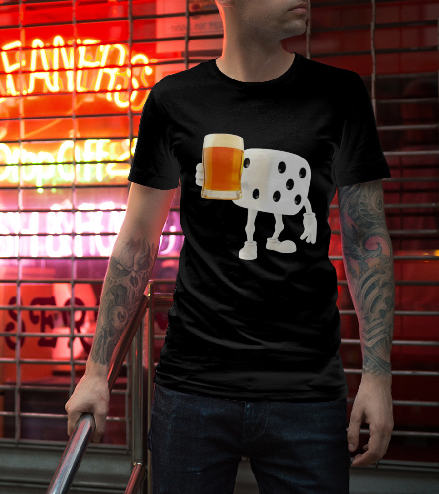 Dice Holding Beer Meme T-Shirt