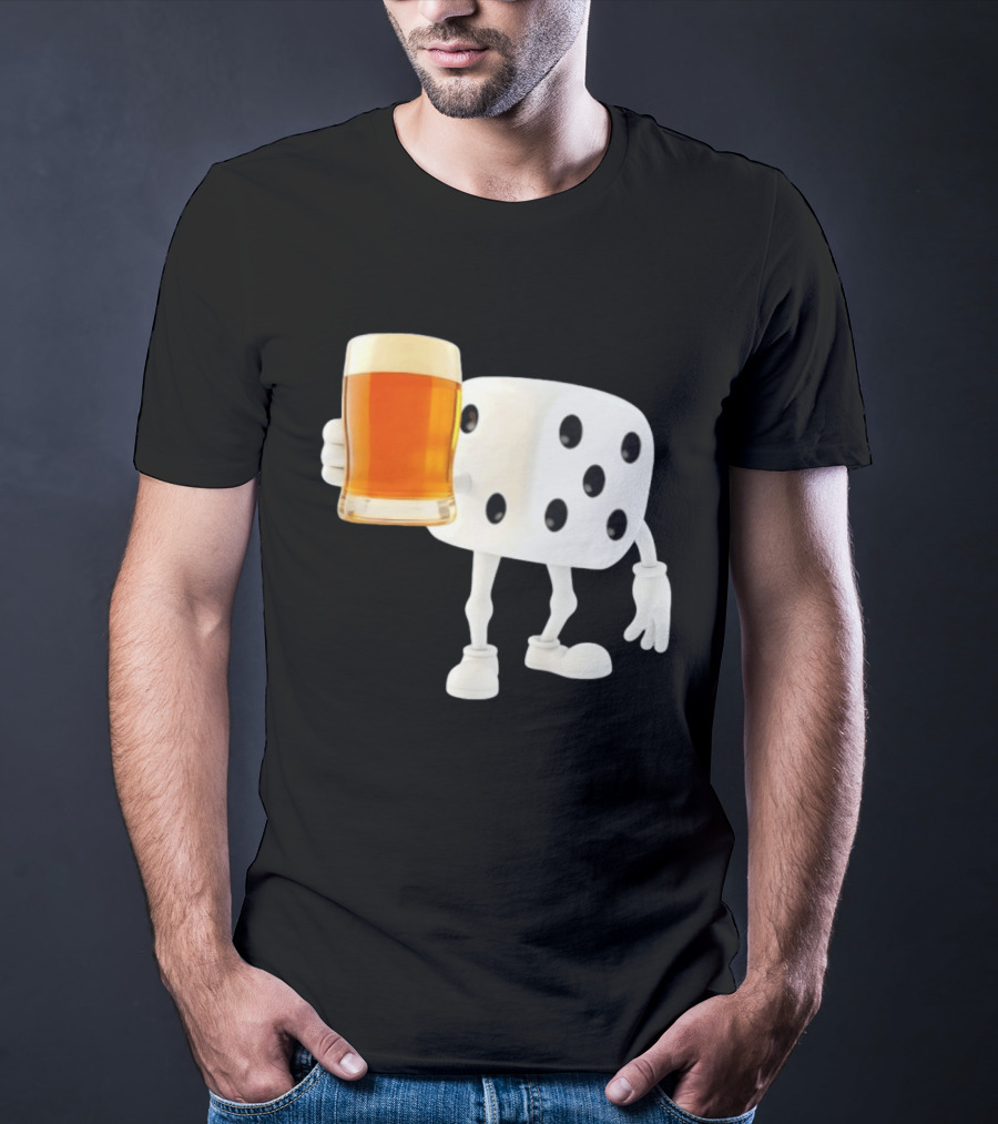 Dice Holding Beer Meme T-Shirt