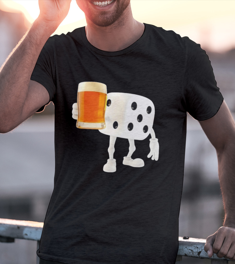 Dice Holding Beer Meme T-Shirt
