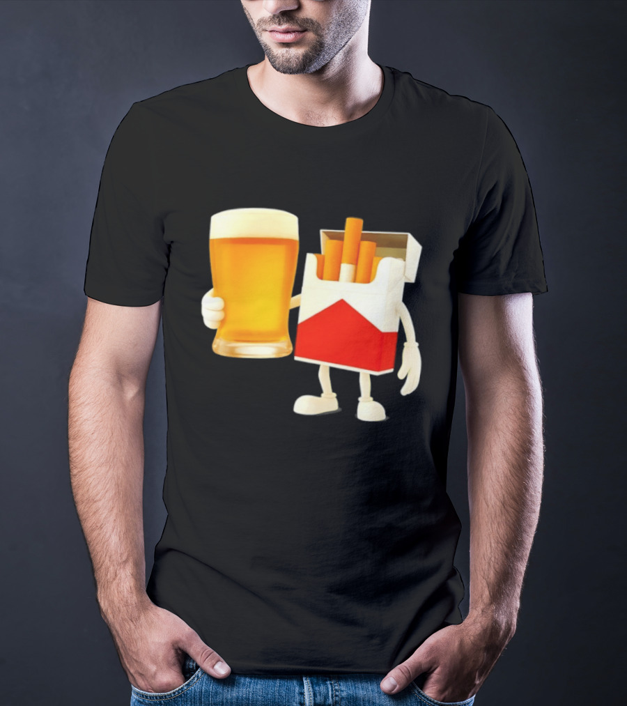 Beer And Marlboro Cigarettes Friendship Meme T-Shirt