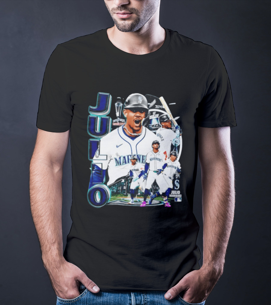 Julio Rodriguez Seattle Mariners MLB 2026 Collage Mariners Baseball Player T-Shirt