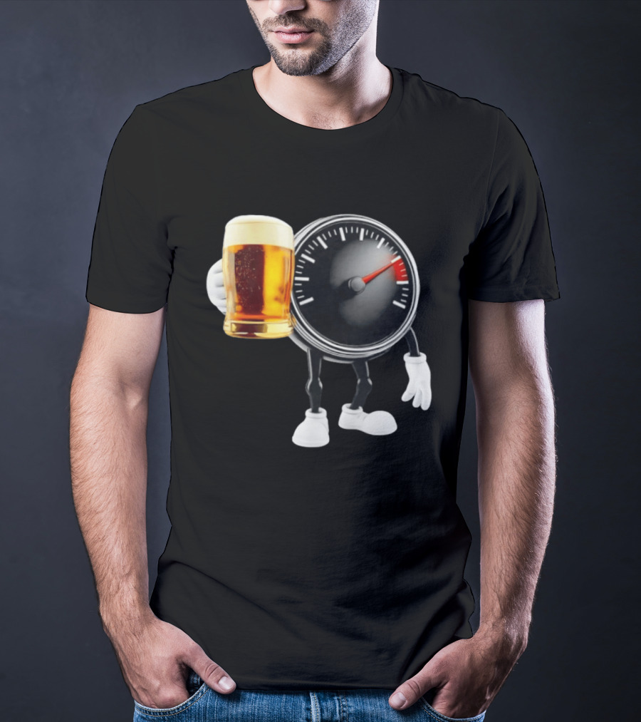 Speedometer Beer Gauge Fun Drinking Meter T-Shirt