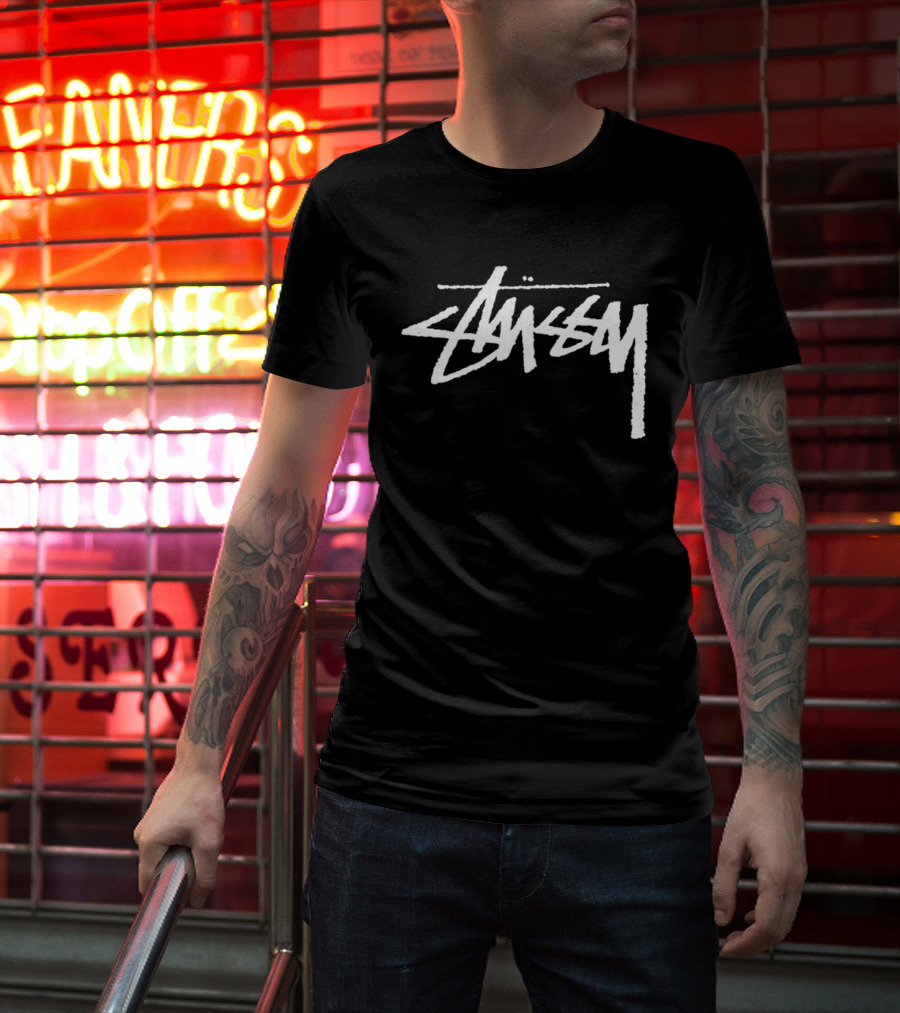 Stussy Yin Yang Pigment Dyed Retro Style Streetwear T-Shirt