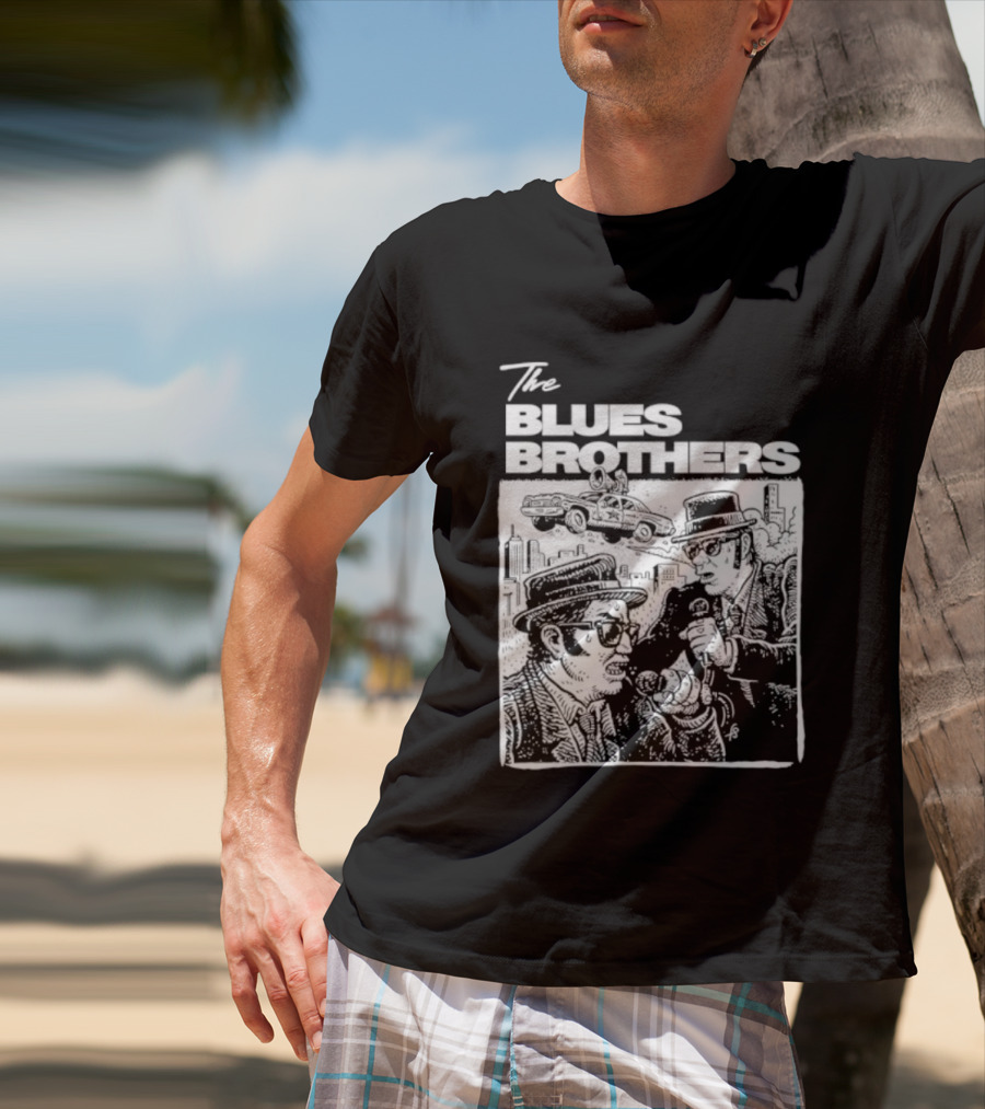 The Blues Brothers John Belushi Dan Aykroyd Classic Movie Scene Iconic Moment T-Shirt