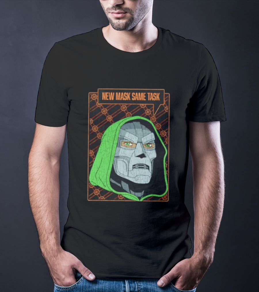 New Mask Same Task Doctor Doom Marvel Villain Green Hood Comic Book Hero T-Shirt
