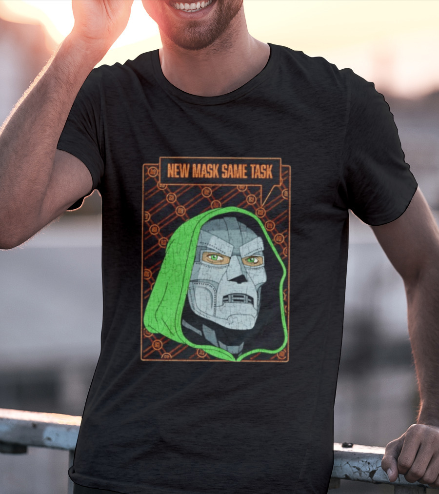 New Mask Same Task Doctor Doom Marvel Villain Green Hood Comic Book Hero T-Shirt
