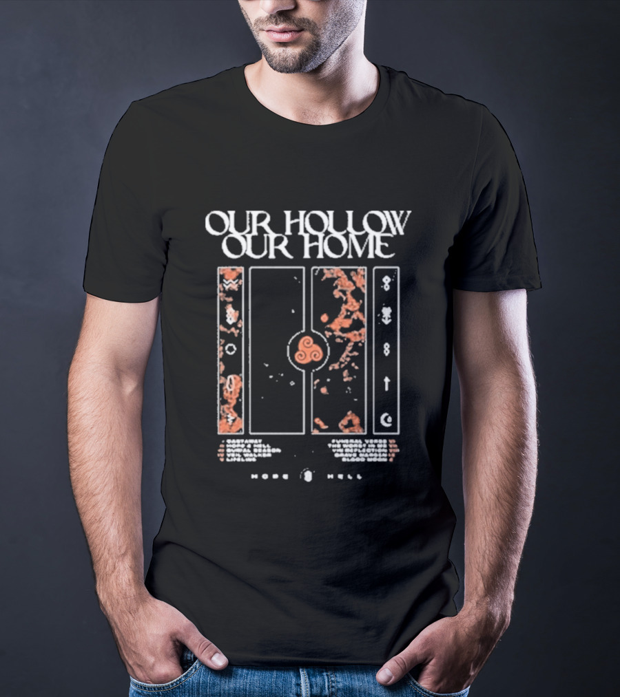 Our Hollow Our Home Hope And Hell Orange Abstract Patterns Tracklist T-Shirt
