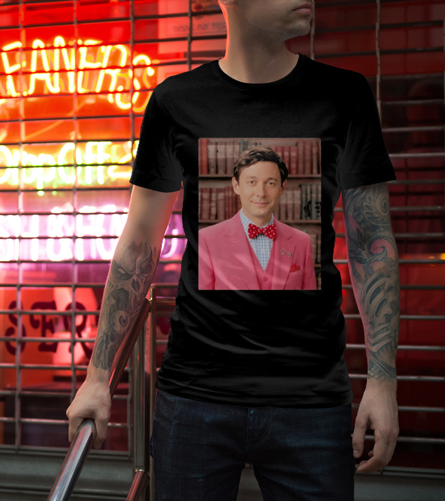 Pinky Herman Jon Ossoff Bow Tie Suit T-Shirt