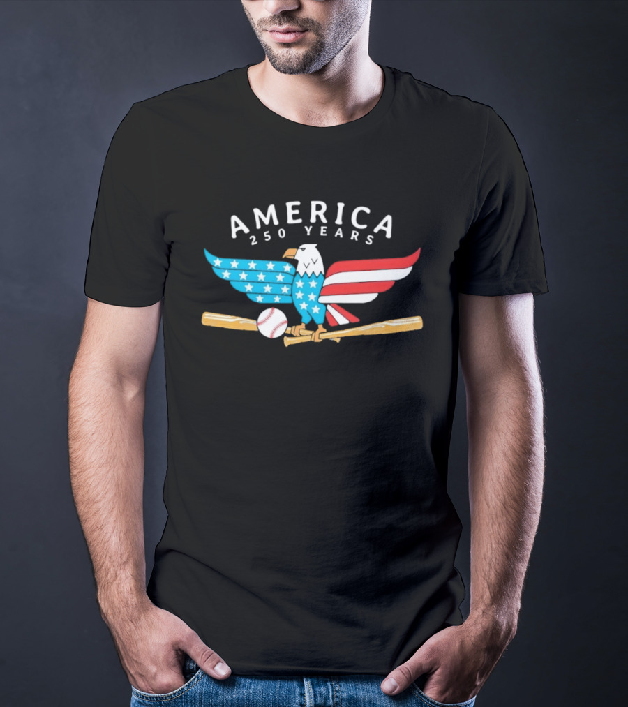 Schaumburg Boomers Independence Day America 250 Years Eagle Baseball Celebration T-Shirt