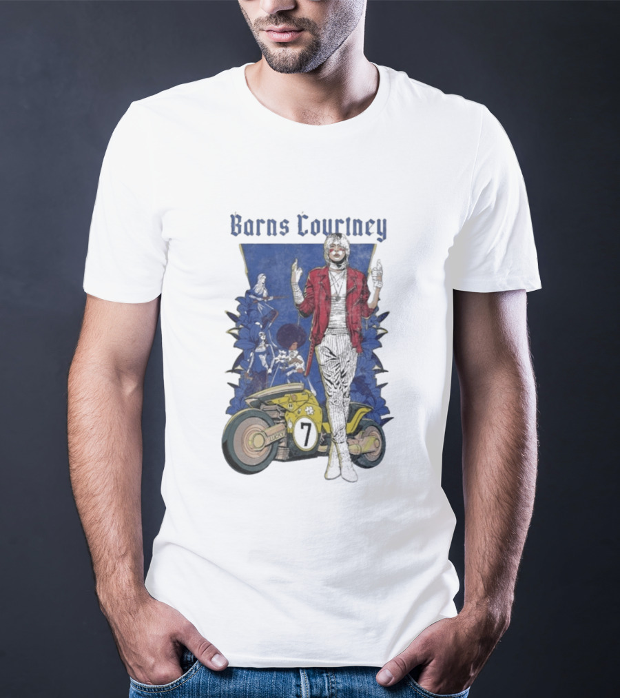 Barns Courtney Lucky 7 Anime Motorcycle And Music T-Shirt