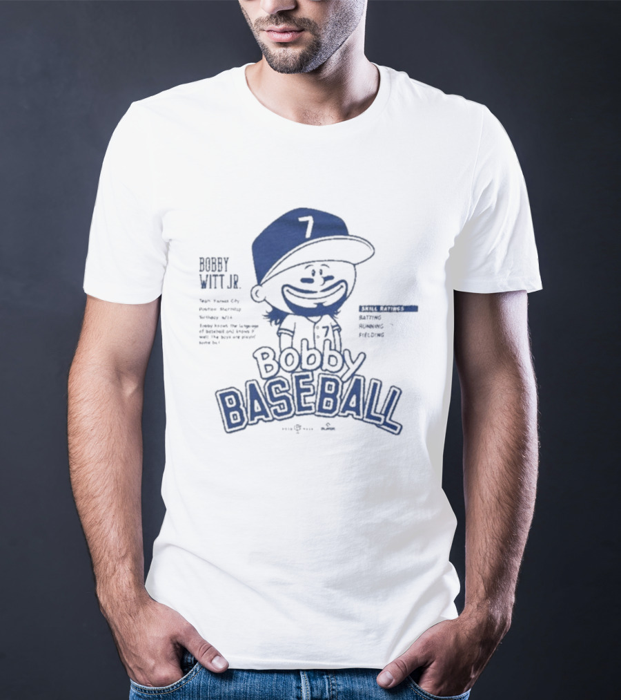 Bobby Witt Jr Bobby Baseball Cartoon T-Shirt