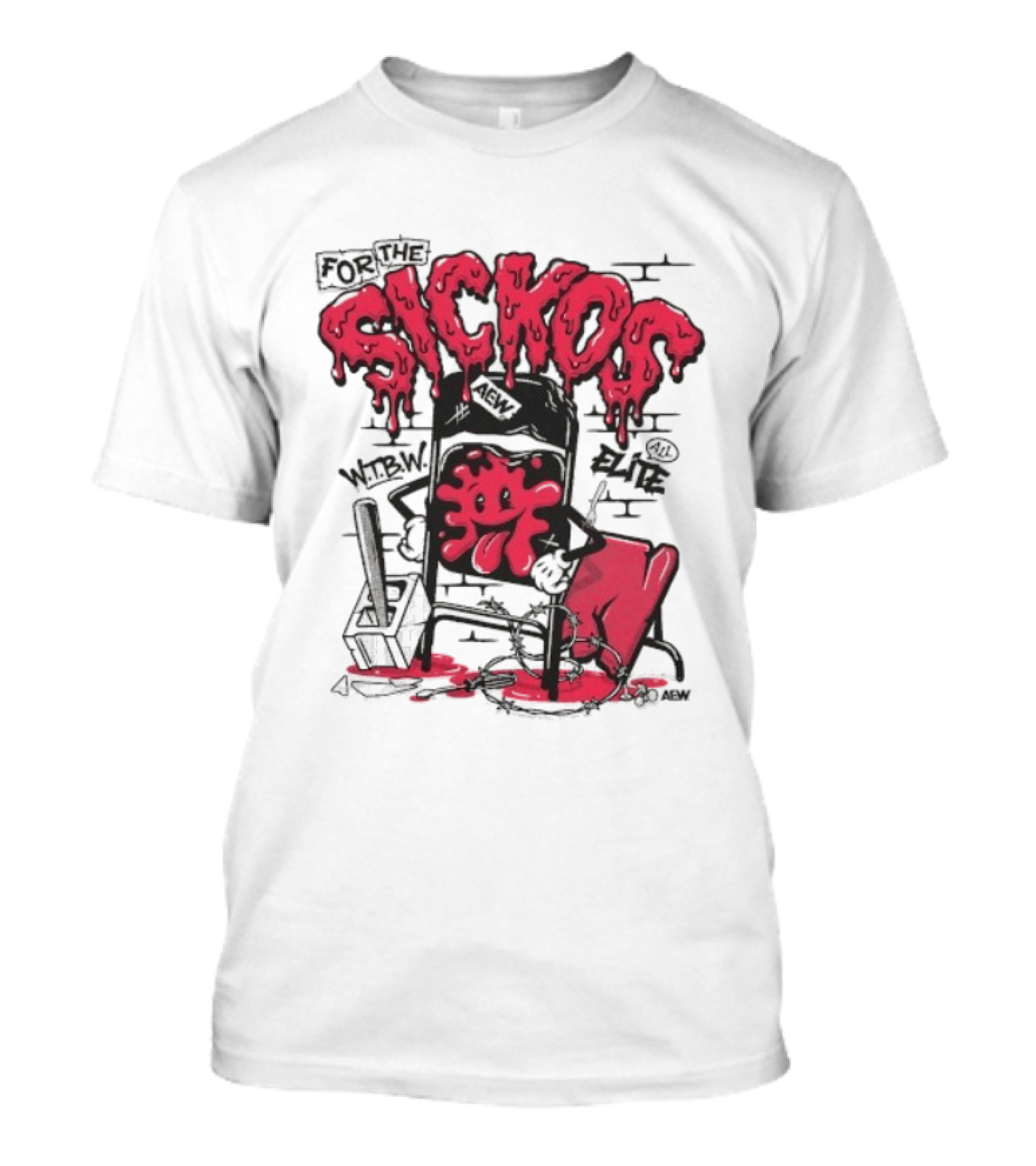 For The Sickos AEW All Elite Wrestling Dripping Graffiti T-Shirt