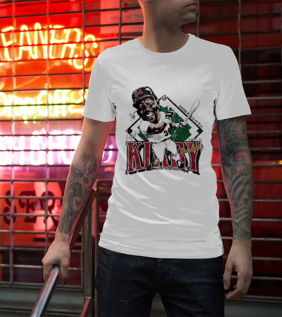 Kirby Puckett Minnesota Twins Bruce Stark Caricature Vintage Sports T-Shirt