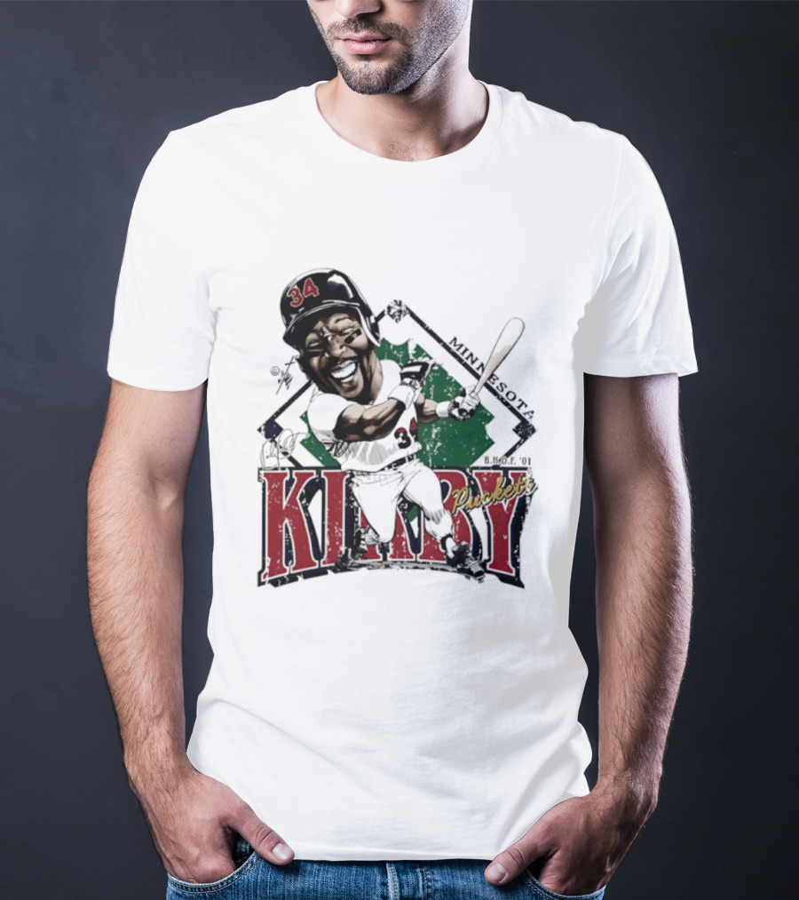 Kirby Puckett Minnesota Twins Bruce Stark Caricature Vintage Sports T-Shirt