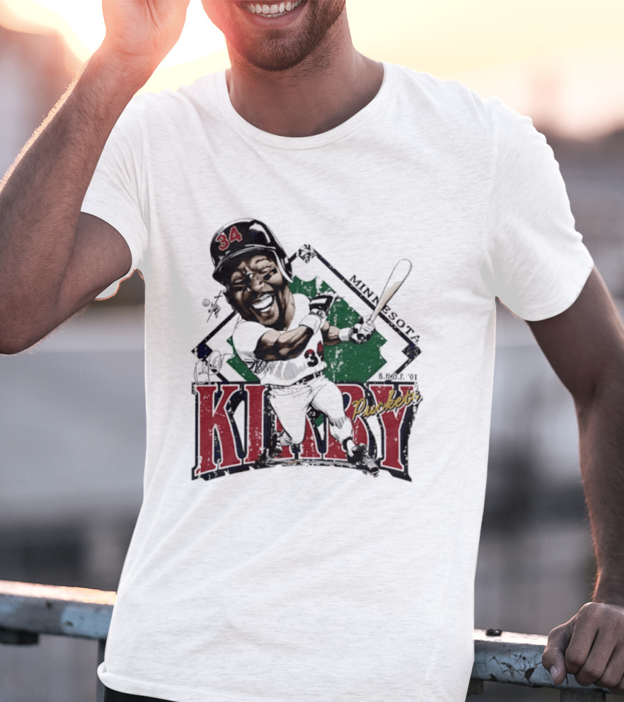 Kirby Puckett Minnesota Twins Bruce Stark Caricature Vintage Sports T-Shirt