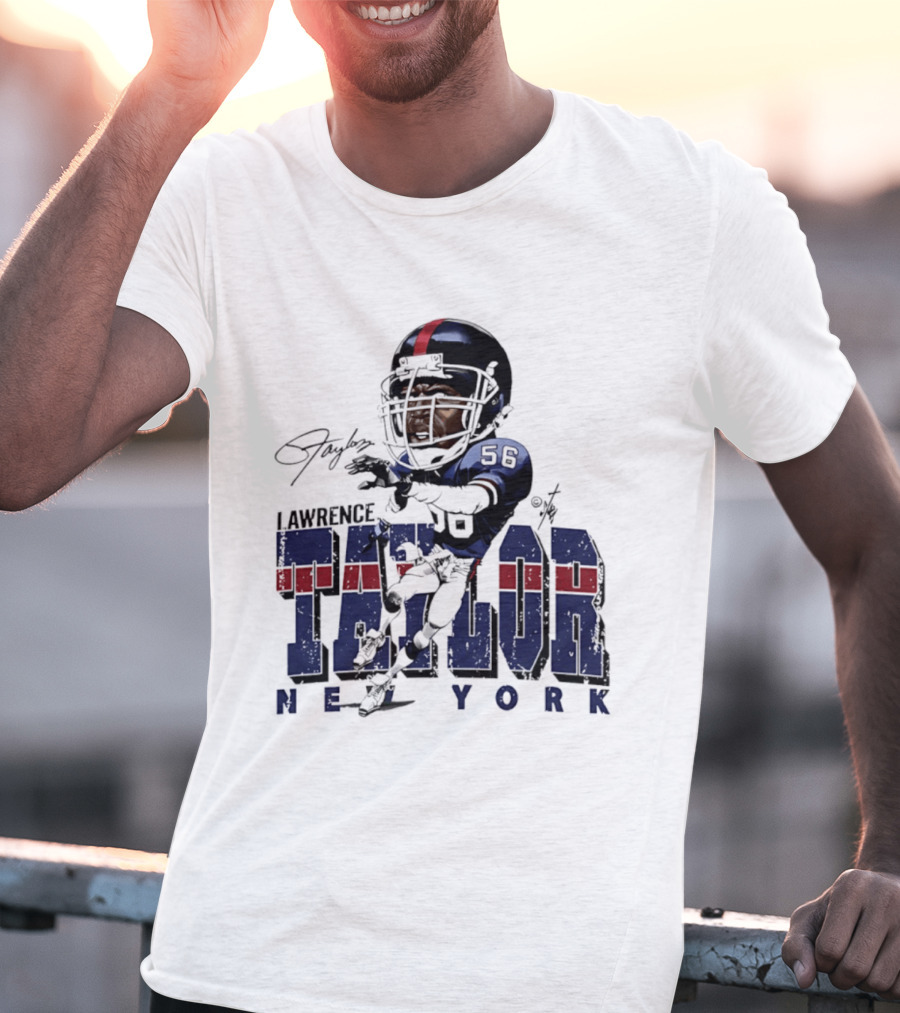 Lawrence Taylor New York Giants Bruce Stark Caricature 56 T-Shirt